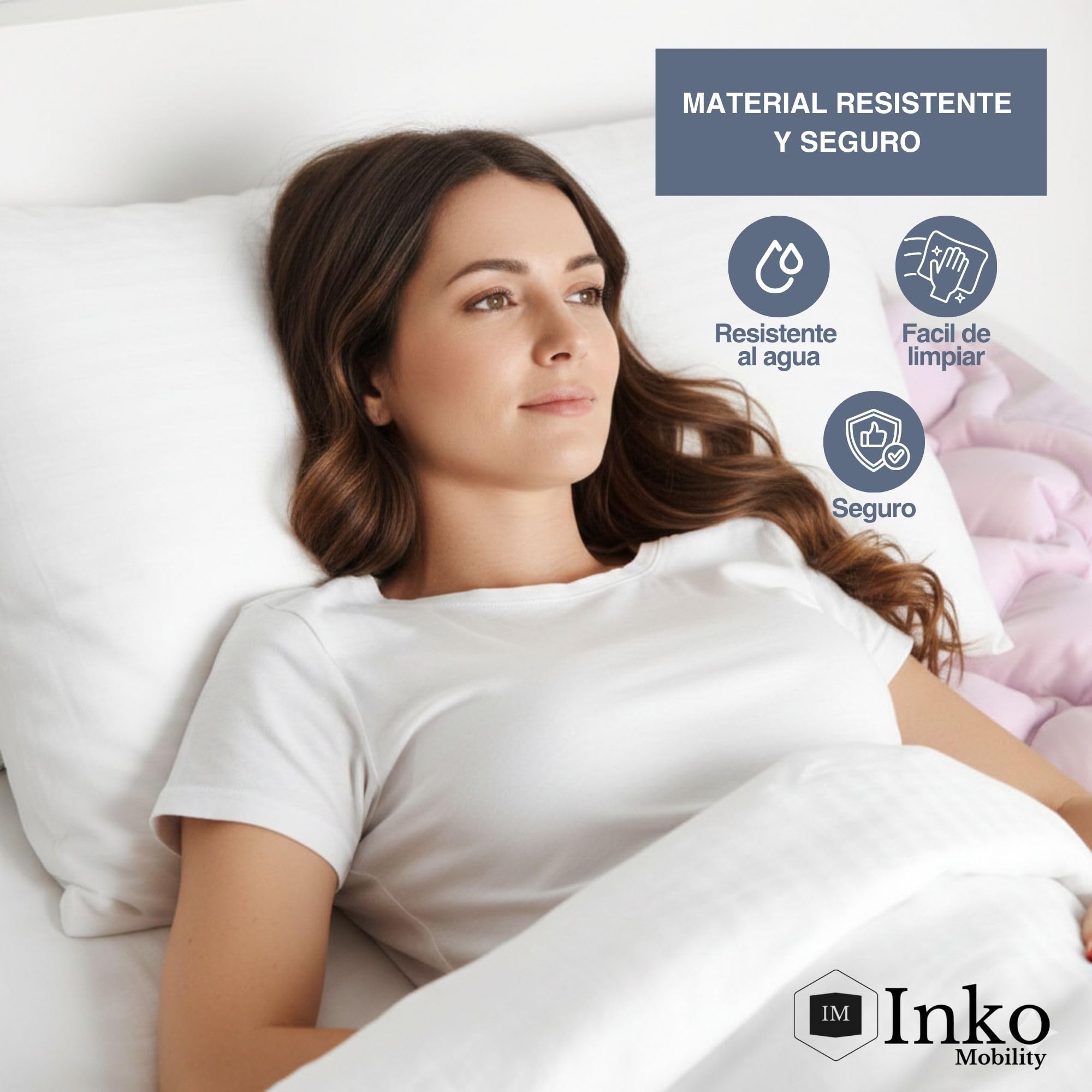 INKO Colchón antiescaras de Aire alternante, Modelo CA01, COMPRESOR SILENCIOSO,PVC médico, para escaras Grado I, Peso soportado 130kg, Medidas 200 x 90 x 7, 130 Celdas - Marca española