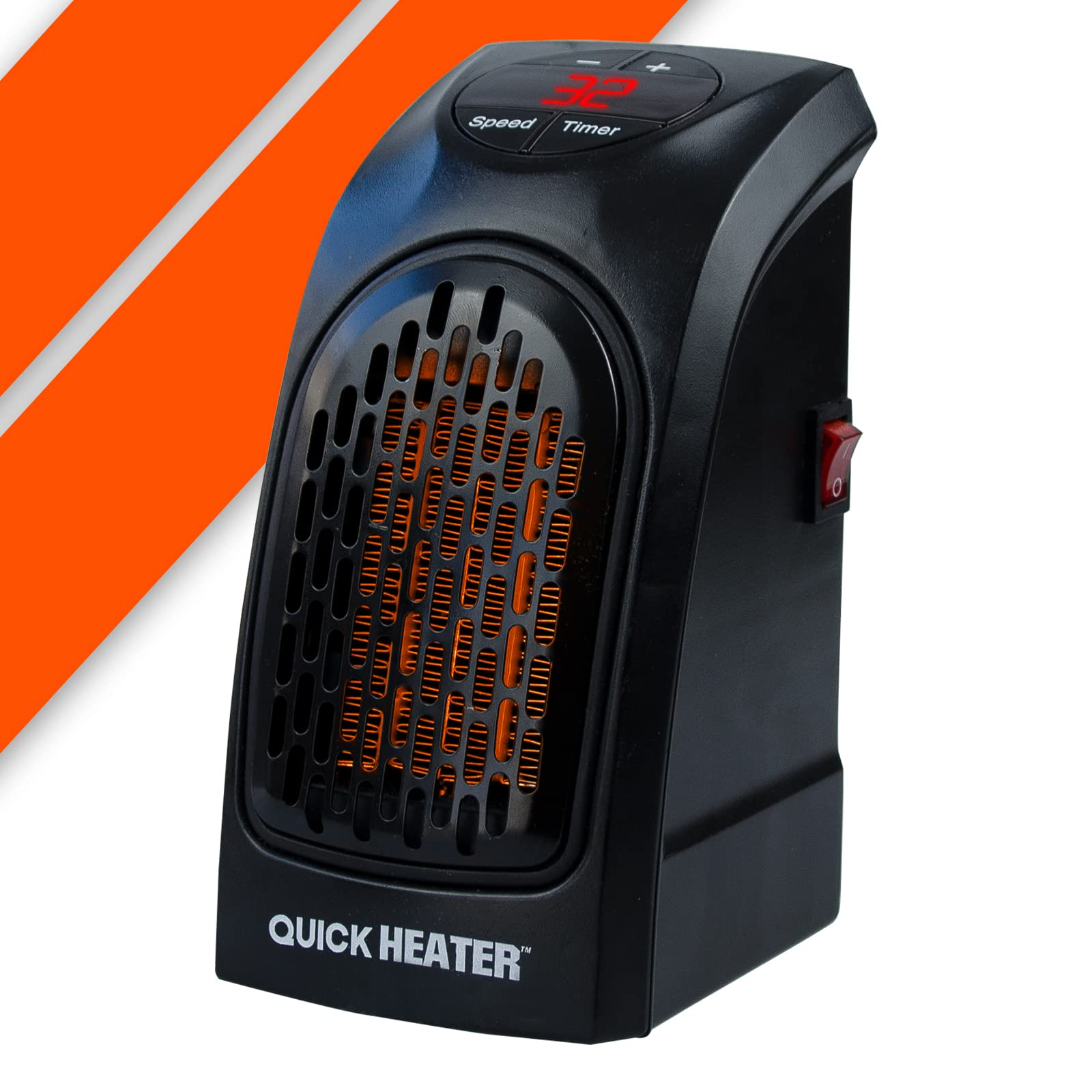 Mini radiatore elettrico piccolo | Riscaldatore basso consumo | Potenza 400 W | Programmabile fino a 12 ore | Temperatura regolabile