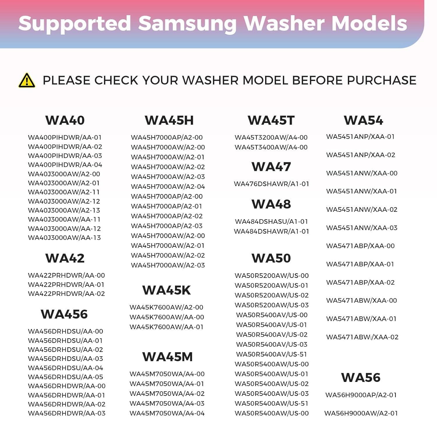 2026 Upgraded DC97-16350U DC97-16350T DC97-16350S Washer Suspension Rods for Samsung WA50R5200AW/US WA50R5400AV/US WA45T3200AW/A4 WA50R5400AW/US Washing Machine