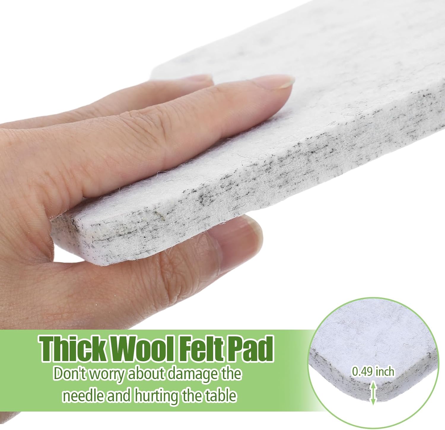 Matwsec Needle Felting Pad, 8×10 in Natural Wool Needle Felting Mat