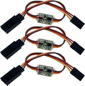 3Packs RC Servo Signal Reverser Rotation Inverter 3.6V - 24V 5A Steering Gear Reverser for JR Futaba Aircraft Airplane Steering Gear and Any Servos