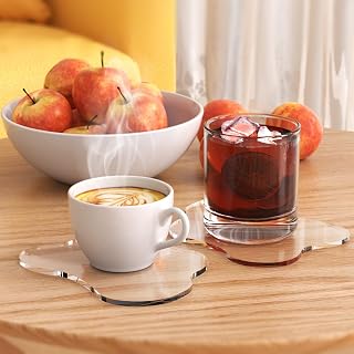 Acrylic Coaster Set of 2,Funny Home Decor,Irregular Coffee Coasters,Unique Desk Accessories,Drink Coasters Decorating Office, Desk, Coffee Table, Room Best Choice (Irregular 1)