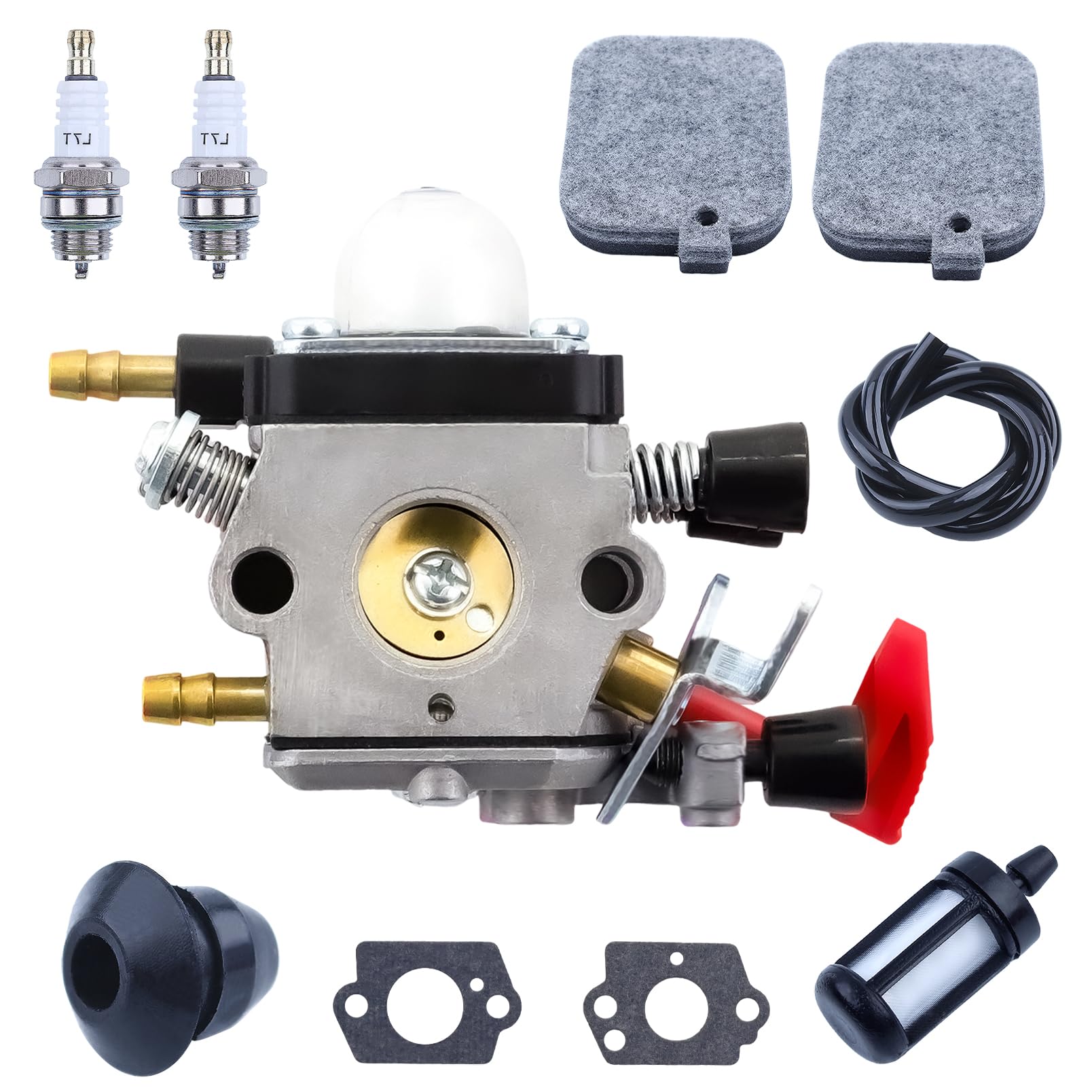 Carburateur pour Stihl BG65 SH55 SH85 Souffleur de Feuilles, ADEFOL Carburateur avec joints bougie filtre à air conduite de carburant passe-fil Numéro de pièce 4229-120-0650