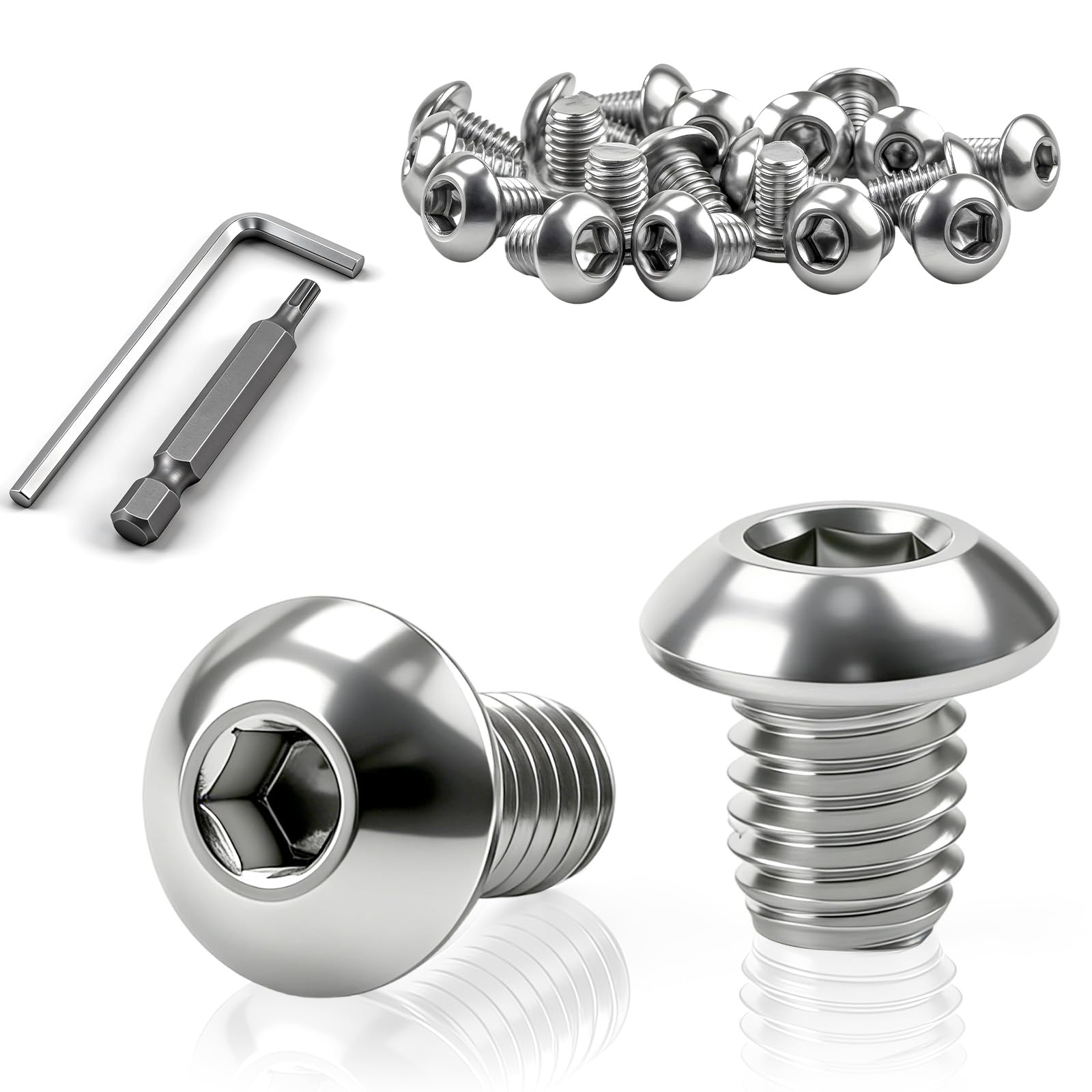 130 Pezzi Vis Btr M4 x 10 mm Viti a Testa Bombata Boulon Inox Tete Bombee per l'installazione di mobili