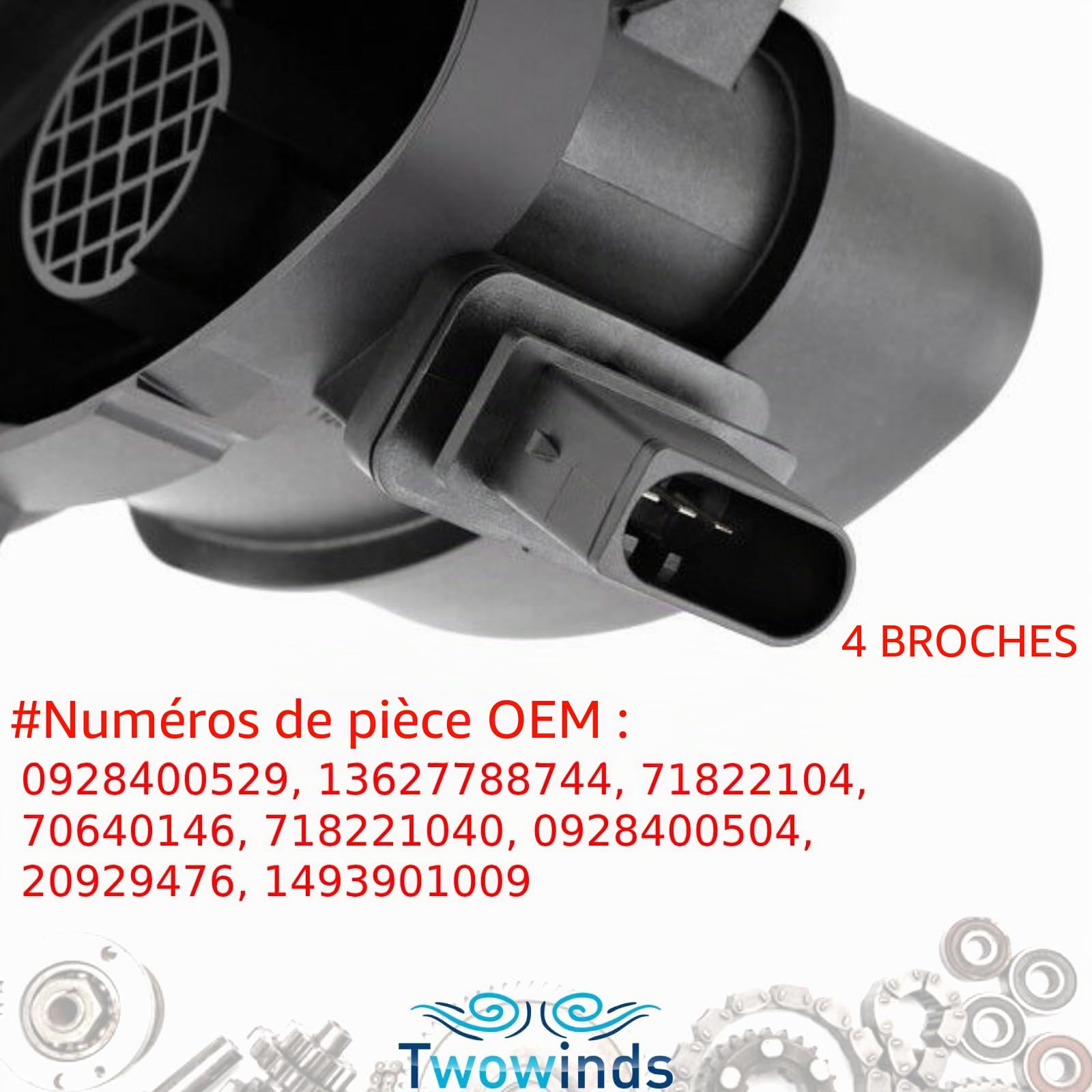 Twowinds Débitmètre d'air 0928400529 Compatible avec BMW E46 E53 E60 E61