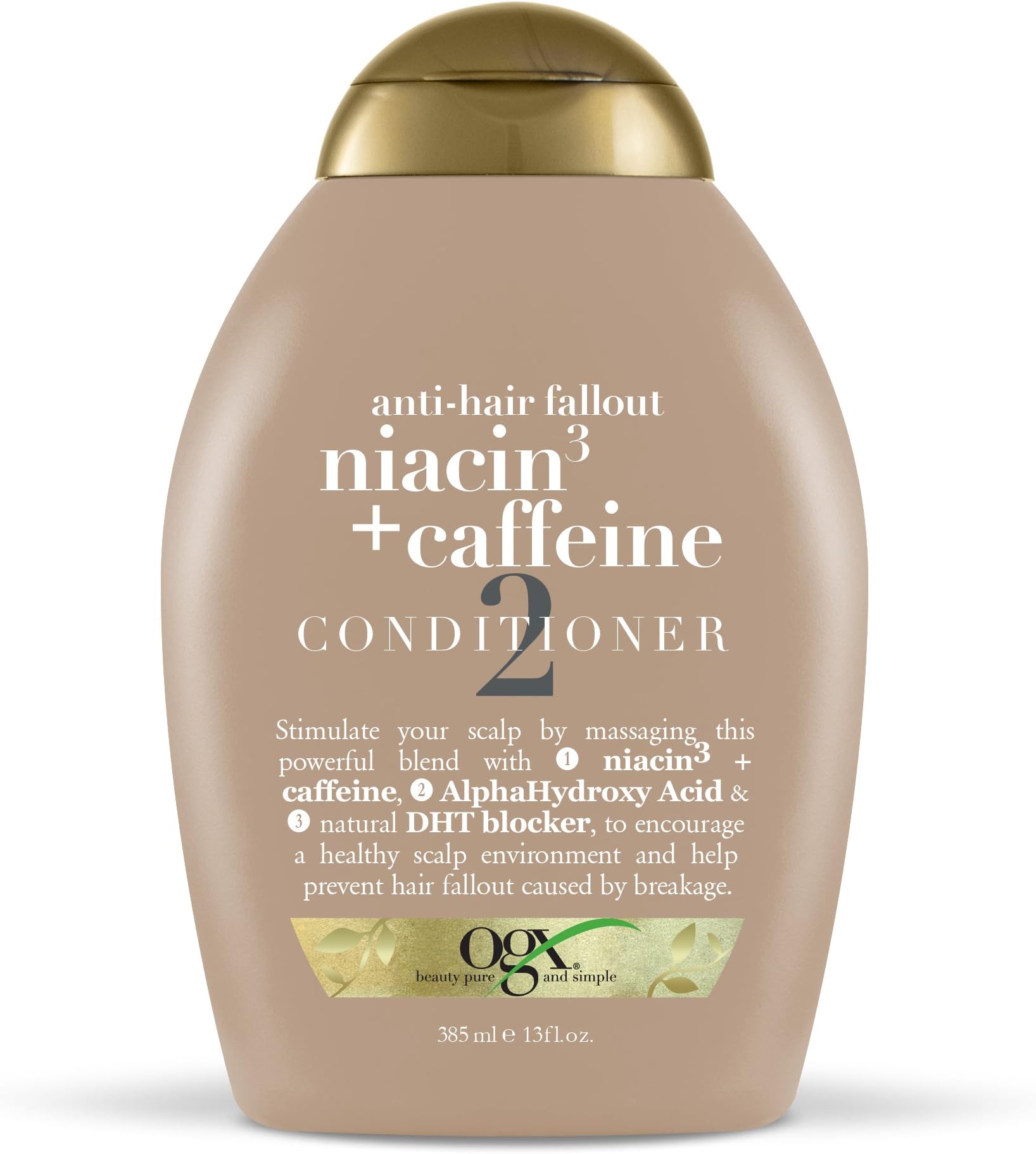 OGXAnti-Hair Fallout Niacin3 + Caffeine Conditioner, 13 Fl Oz