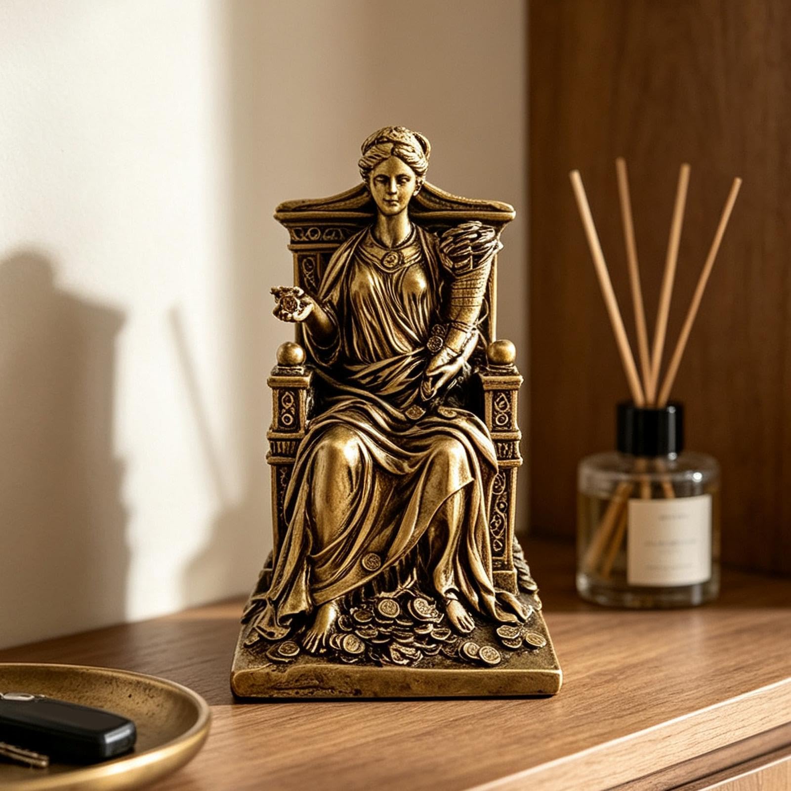 Figura de resina para decoración del hogar, de la riqueza