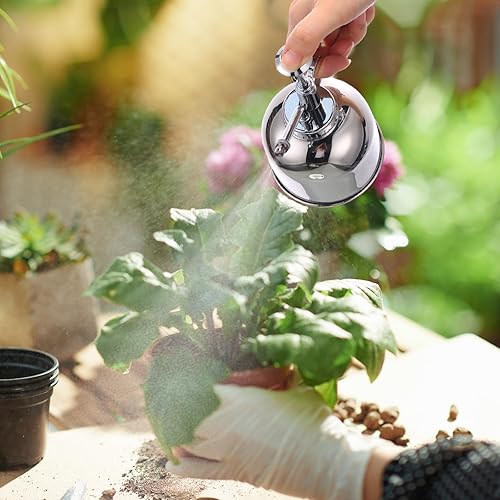 Miniatura 6 de 4 piezas de acero inoxidable para plantas Mister botella de riego para suculentas con bomba superior, rociador de flores, rociador pequeño, regadera