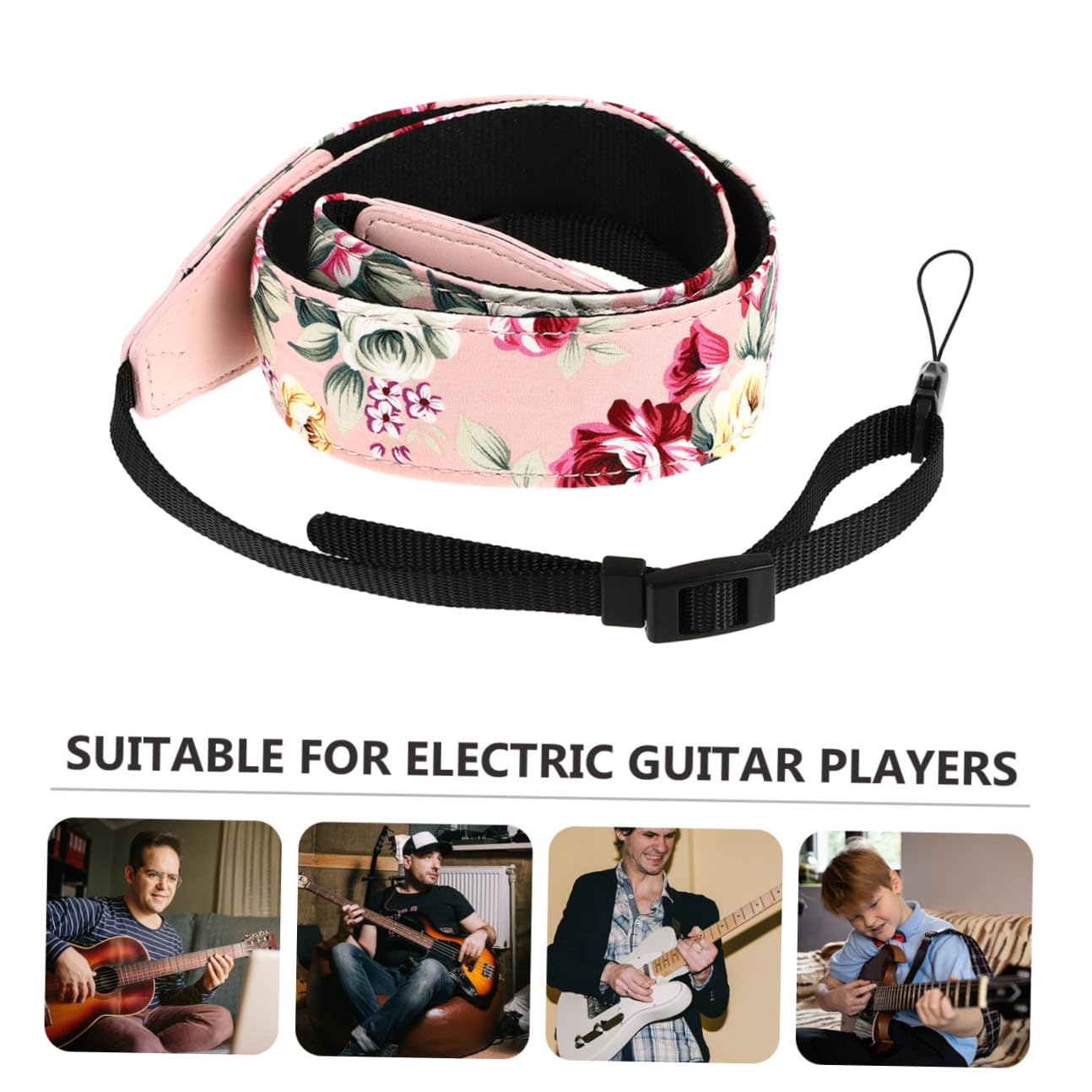 Verstellbarer Haken mit Verstellbare Ukulelengurt Ukulele Hawaii Stil Nylon Spiel Länge und Hohe Faltbeständigkeit Zufälliger bei Gelegenheit