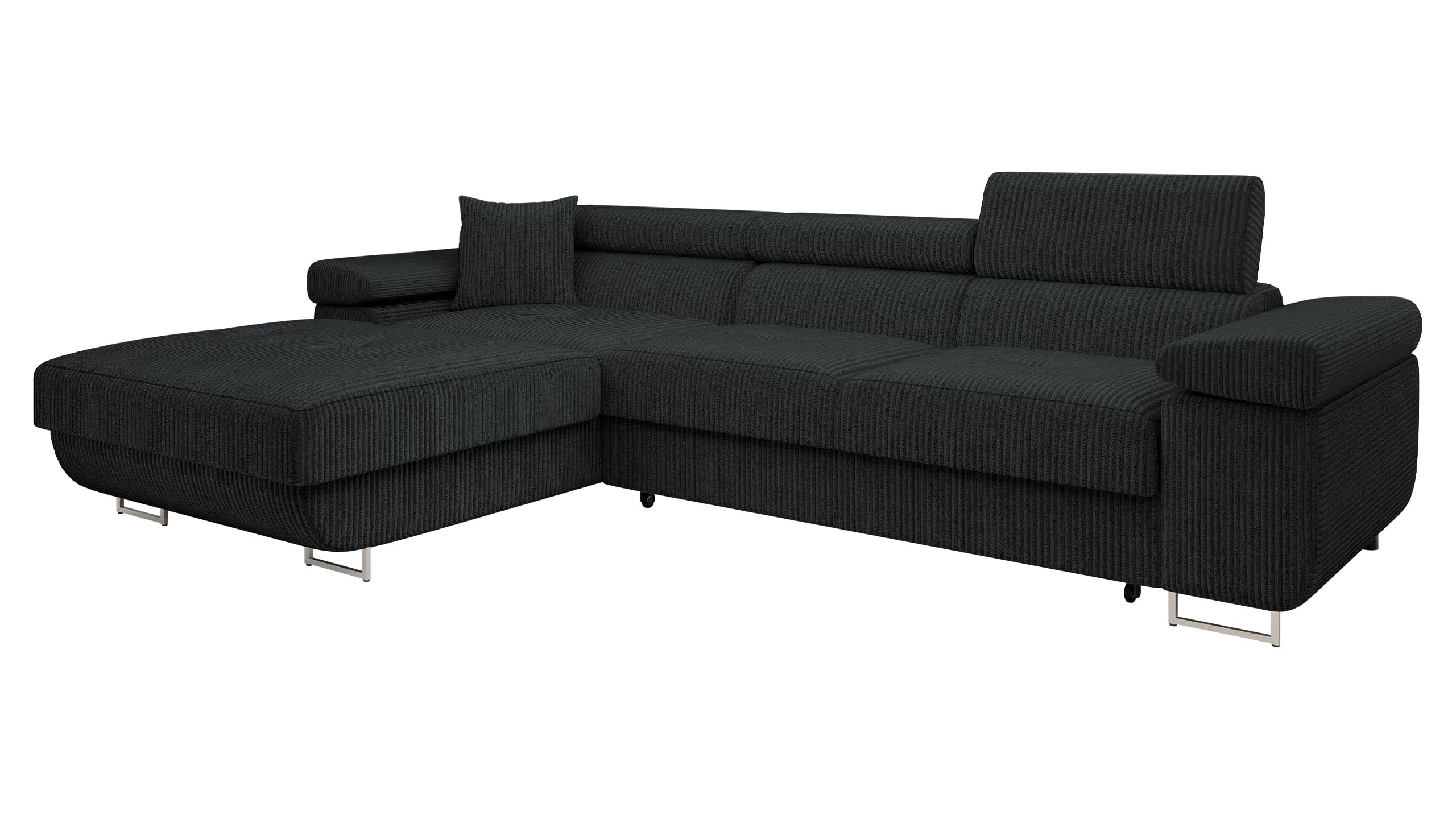 Mirjan24 Ecksofa Torezio Mini Cord Ecksofa mit Bettkasten