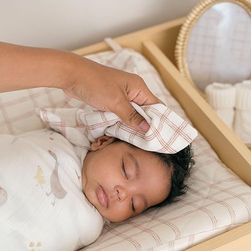 Vista 55 de Crane Baby Toalla con capucha - 100% algodón y tela de rizo, teñido anudado rosa, 30 x 30 pulgadas, toalla de playa y baño con capucha para bebé