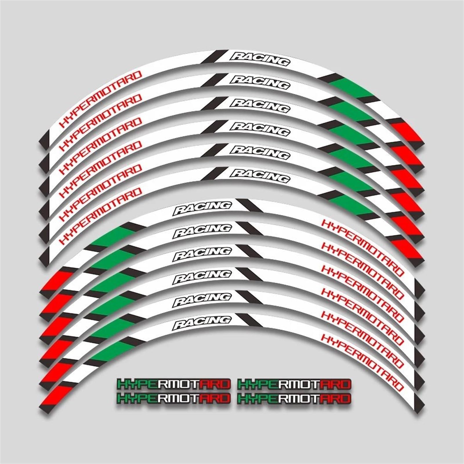 17inch Motorcycle Stickers Rim Decals Wheels Reflective Stripe Tape for Ducati Hypermotard 939 821 796 950 1100 Decorative(Color14)