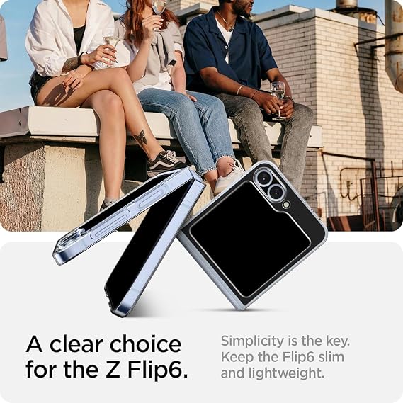Spigen Galaxy Z Flip 7 FE/Z Flip 6 ile Uyumlu Kılıf Air Skin Sararmaya Dayanıklı ince Şeffaf Kapak - ACS07836 (Spigen TR Garantili)
