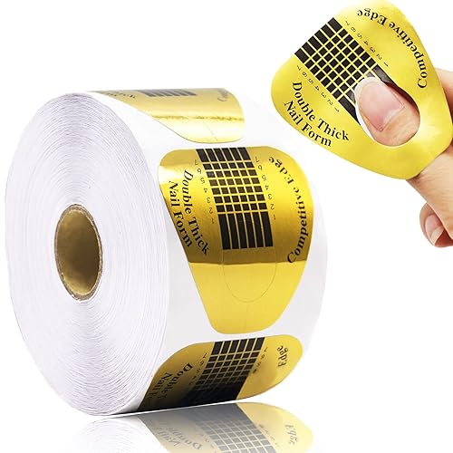 Miniatura 6 de 500 piezas de formas de uñas acrílicas, formas de uñas rectangulares de poligel, formas de uñas para uñas acrílicas, calcomanías de guía de