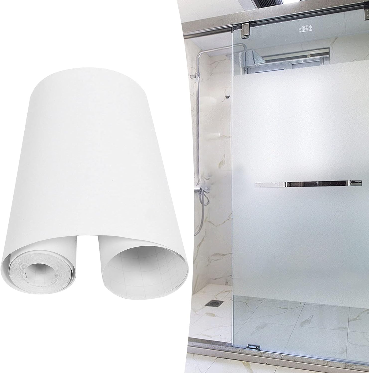 Window Film, Frosted Glass Film Reusable Window Film, for Bathroom Office(10m*30cm)