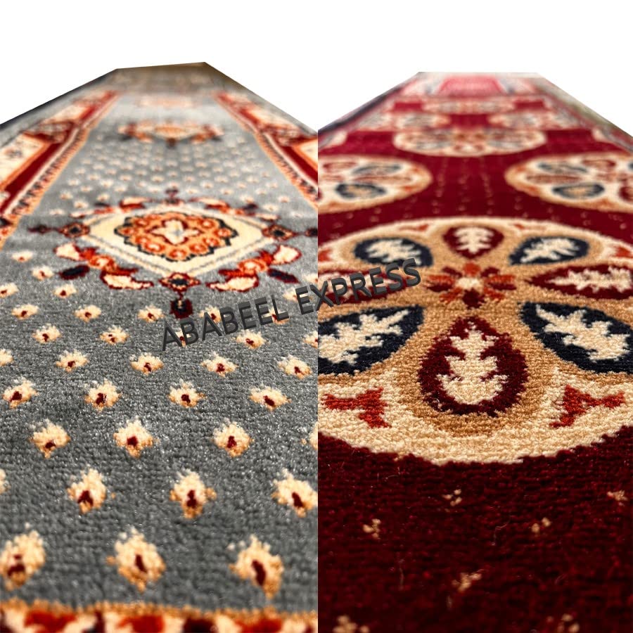 Image of ABABEEL Express Kashmiri Traditional Modern Style Wool & Wool Blend Runner Carpet with 12 MM Pile Height Thickness for Living Room and Bedroom Home 1.5x5 Feet(18 x 60 Inch) Green