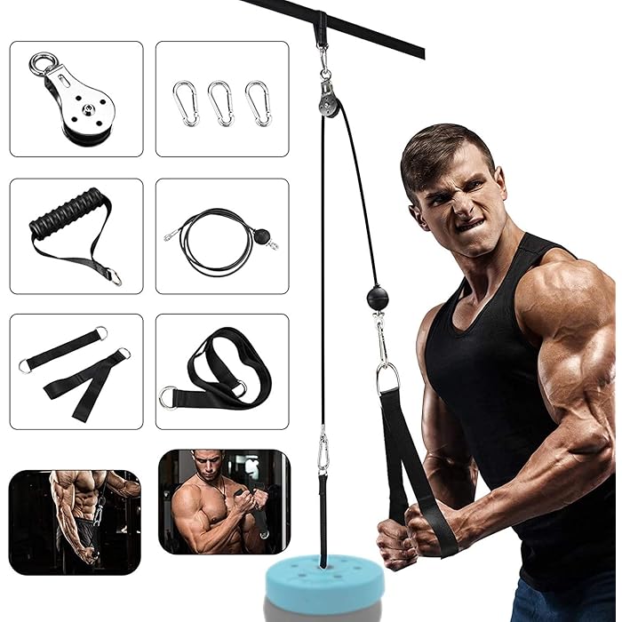 Buy Elikliv DIY Pulley Cable Machine Attachment System, Home Gym