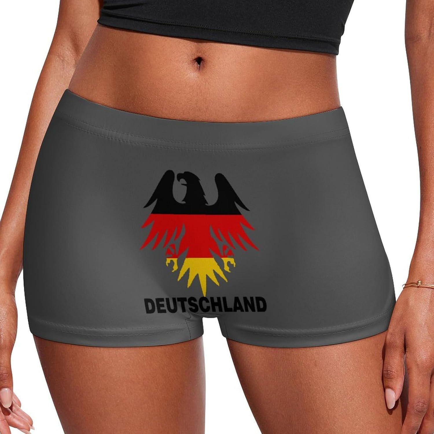 Deutschland Germany Flag Funny Women's Boxer Briefs Breathable Underpants Trunks Stretch Underwear