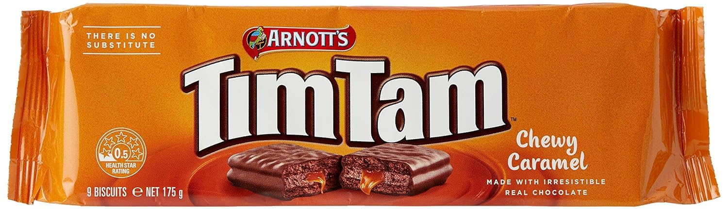 Arnotts TimTam Chewy Caramel Creamy Crisp Milk Chocolate Coated With layer Of Caramel Covered In Creme Milk Chocolate Biscuit 175gm (B0CQ8KBL5H) Amazon Price History, Amazon Price Tracker
