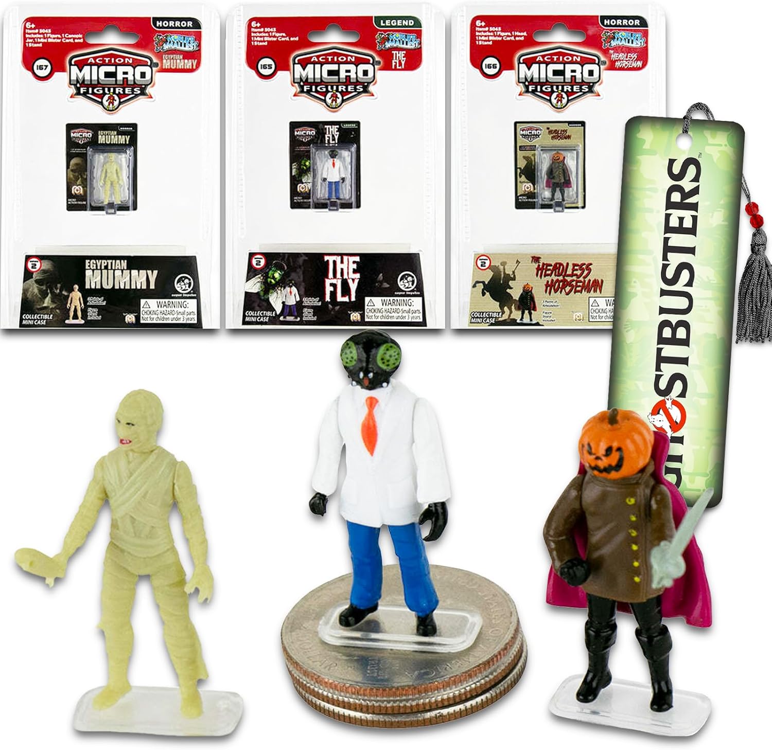 Classic Horror Movie Figurines Set Bundle with World's Smallest