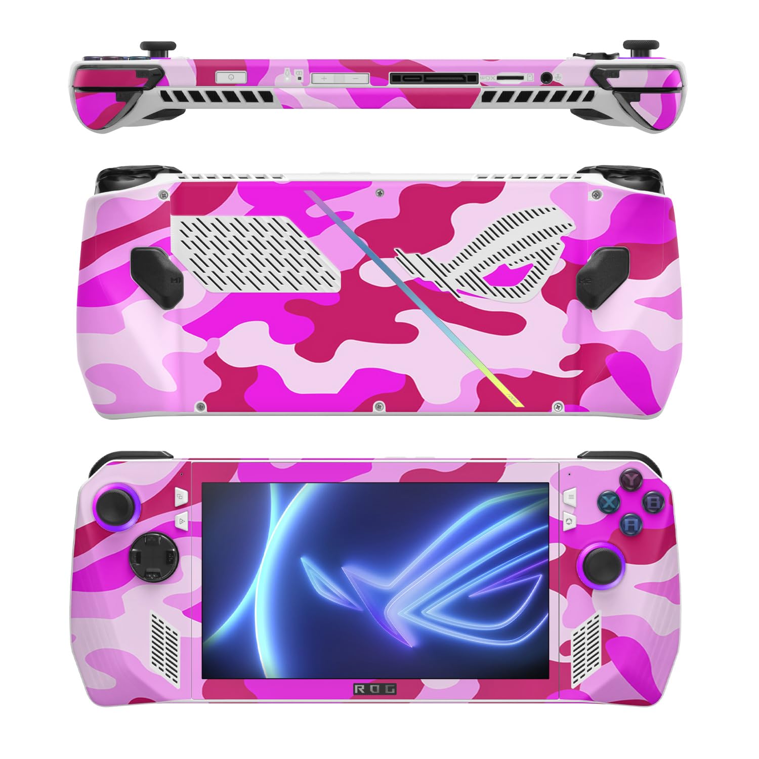 MightySkins Skin Compatible with Asus ROG Ally - Pink Camo | Protective, Durable, and Unique Vinyl Decal wrap Cover | Easy to Apply, Remove, and Change Styles