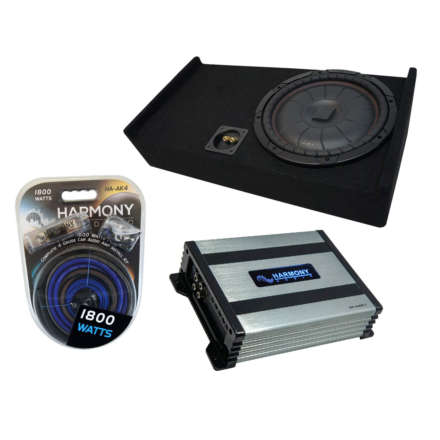 Harmony Audio Compatible with 2009-2020 Ford F-150 Super Cab Truck Kicker Bundle CompVT CVT12 Single 12