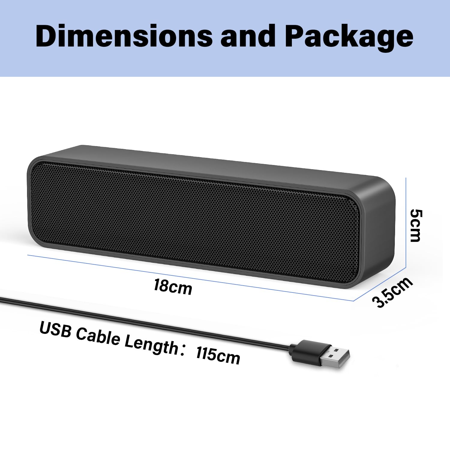 Haut-parleur USB ZETIY - Enceinte Clipable Pour écran - Son Stéréo - Plug & Play - Pour PC, Tablette, Téléphone