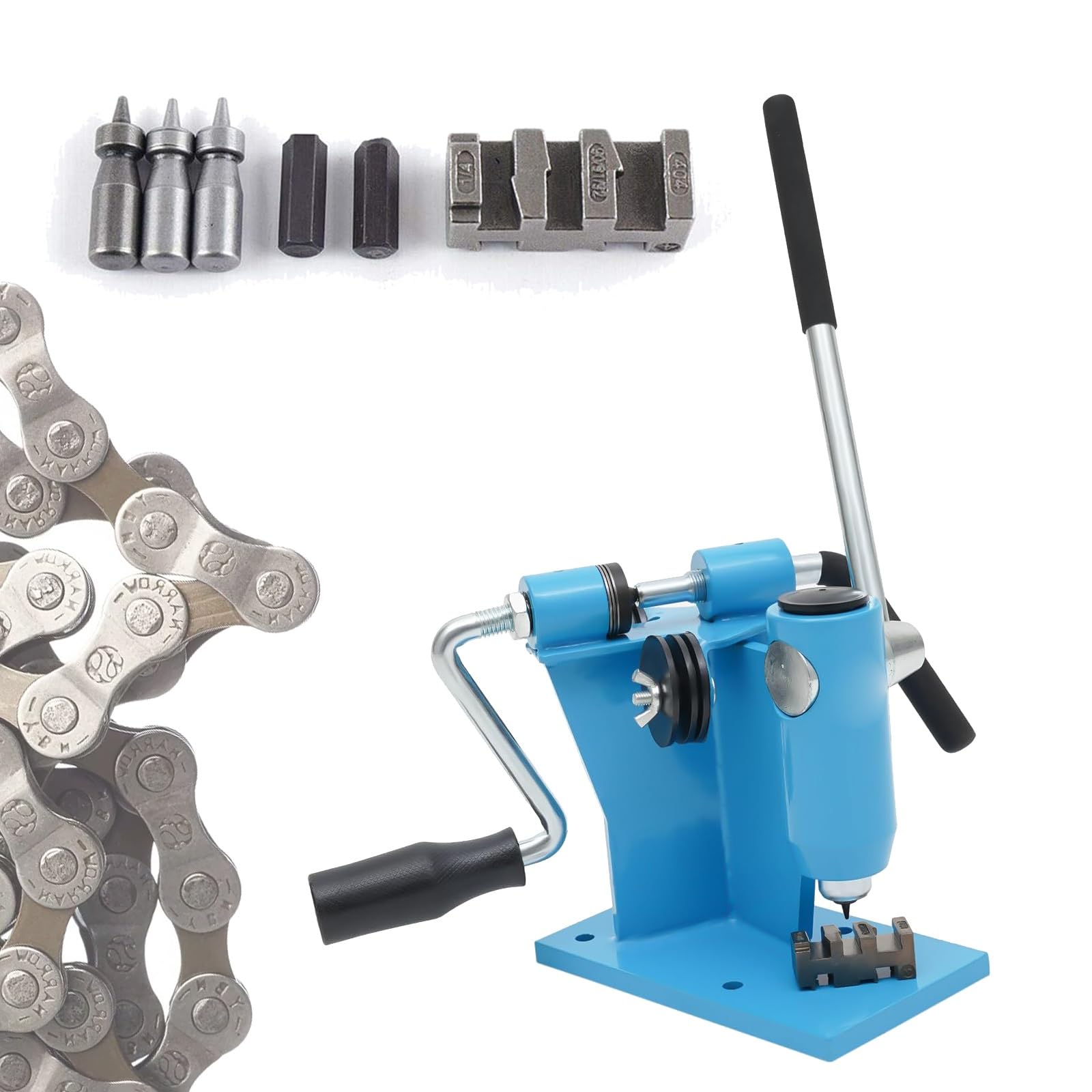 Rompecadenas de banco para motosierra, herramientas profesionales para fabricar cadenas de motosierra, máquina 2 en 1 para romper cadenas y remachadora, para mantenimiento y reparación de motosierras