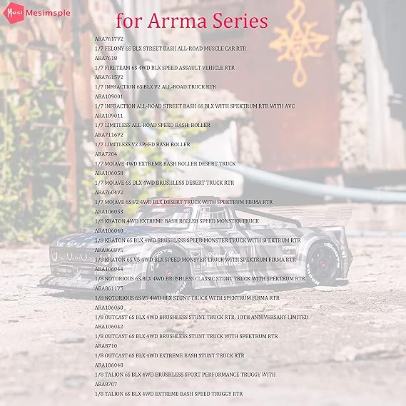 Center Brace Mount ARA320500 for Arrma 1/7 Felony Fireteam Infraction Mojave 6S BLX Limitless Roller 1/8 Kraton Outcast Talion 6S Upgrade Parts Red