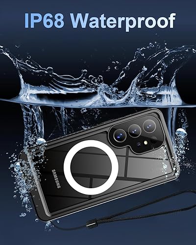 Vista 23 de Oterkin Funda impermeable para Samsung Galaxy S21 con protector de pantalla integrado, a prueba de polvo, a prueba de golpes, 360, carcasa Negro