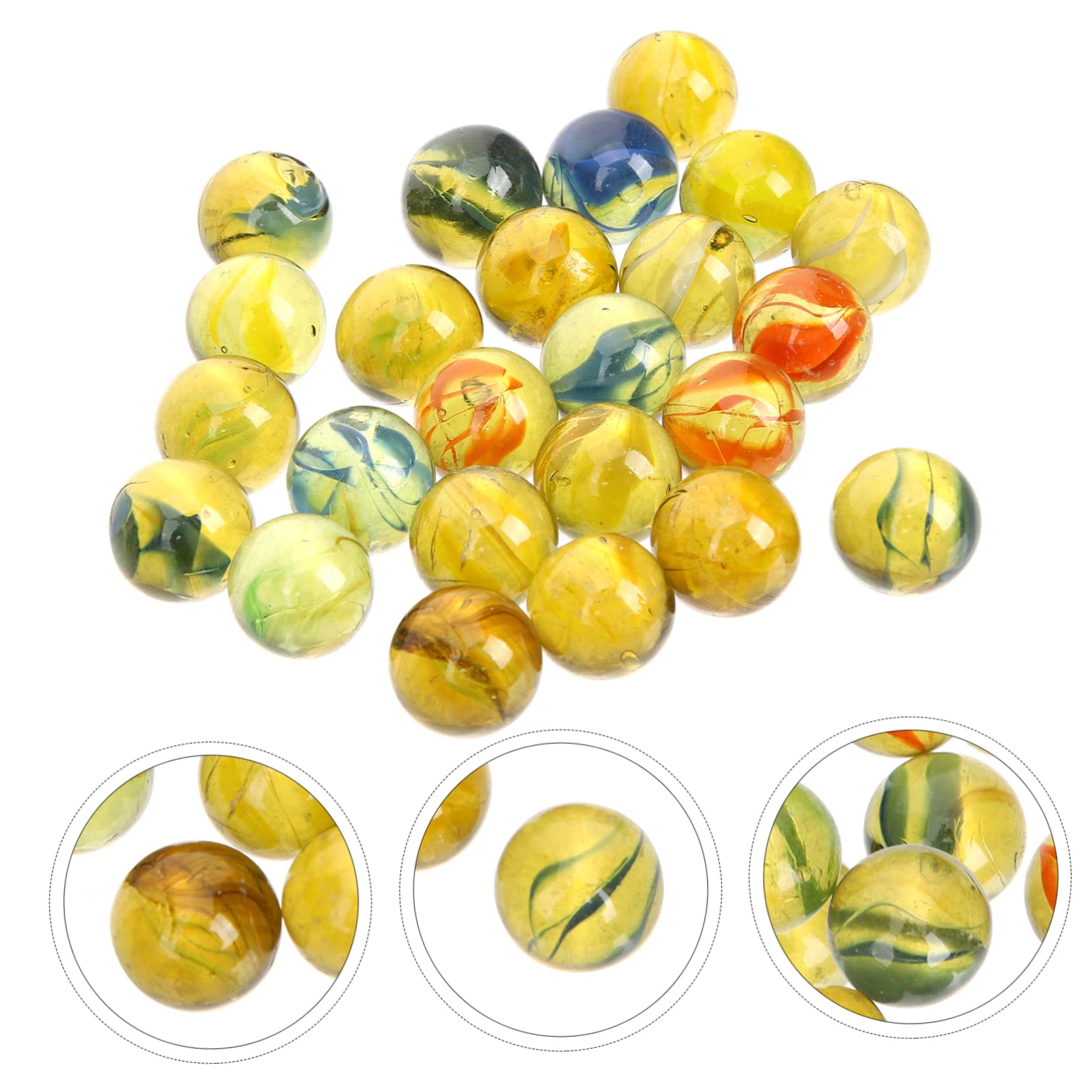 Toddmomy Superior Glass Marbles for Marbles Games Decor Set for Boys and Girls Adults or Family Gatherings