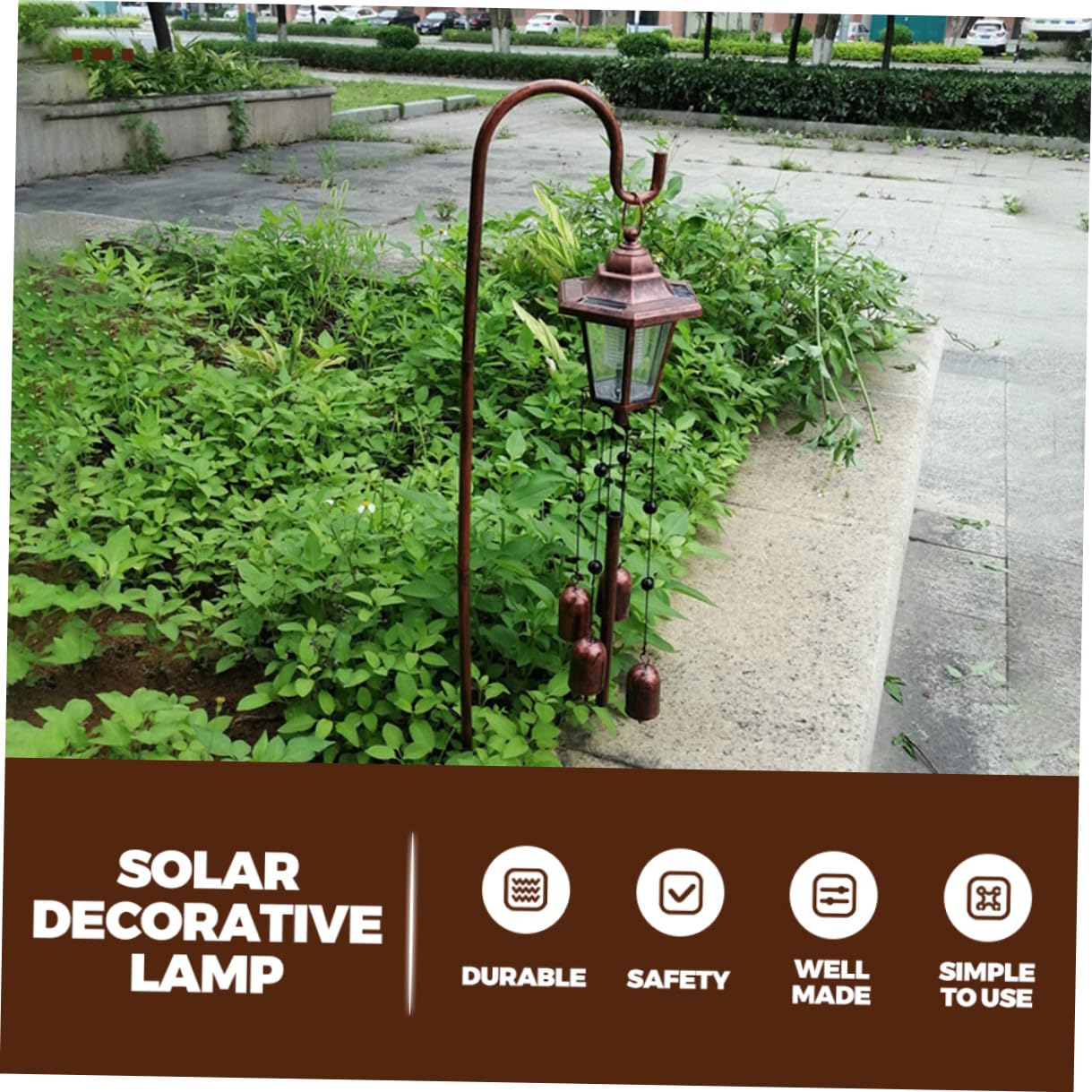 Campanelli a Vento Solari Decorativi in Ferro per Giardino | Luce Ornamentale da Esterno, Stile Creativo Retrò, Uso in Cortile e Area Verde