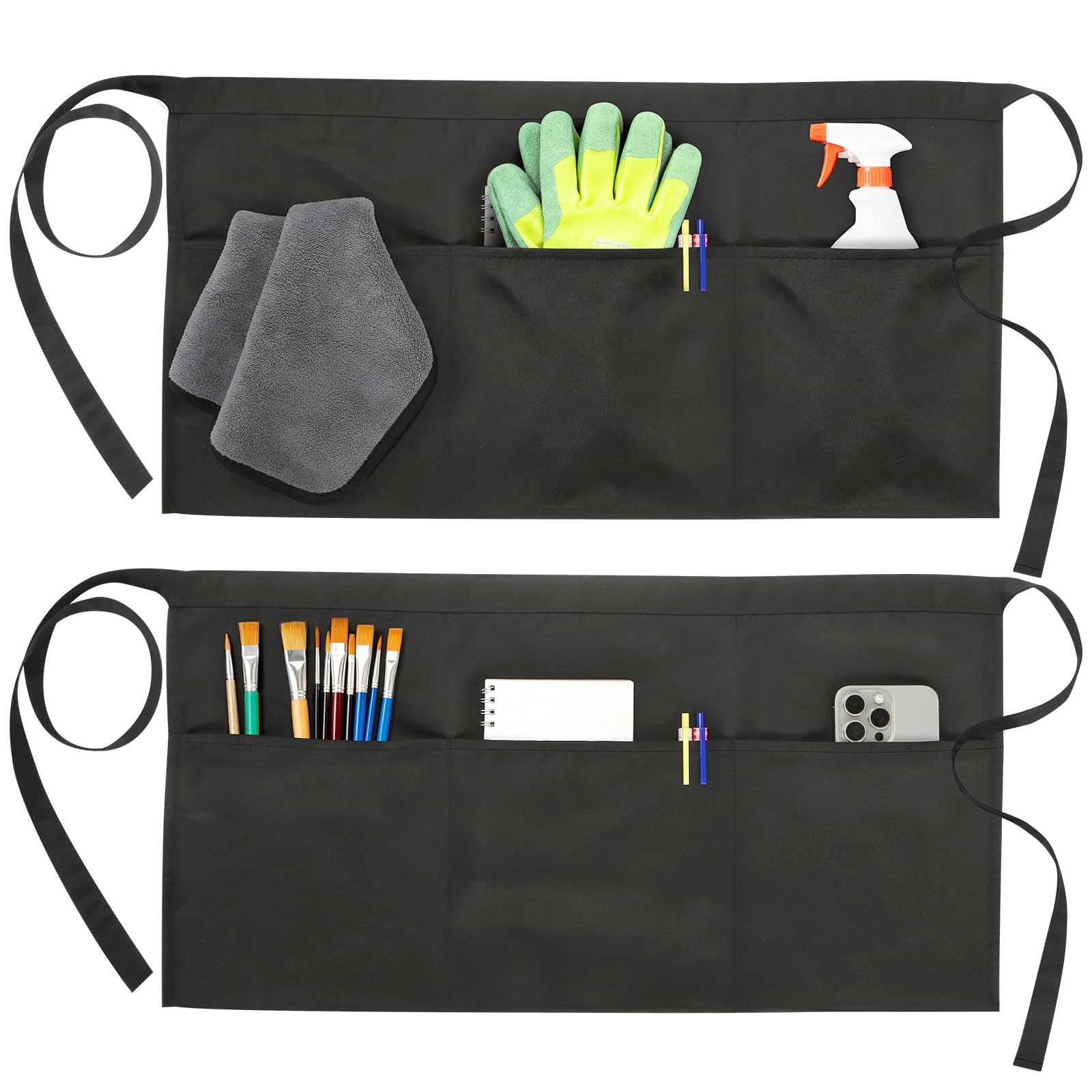Photo 1 of RR Rioshilim 2-Pack Black Server Aprons