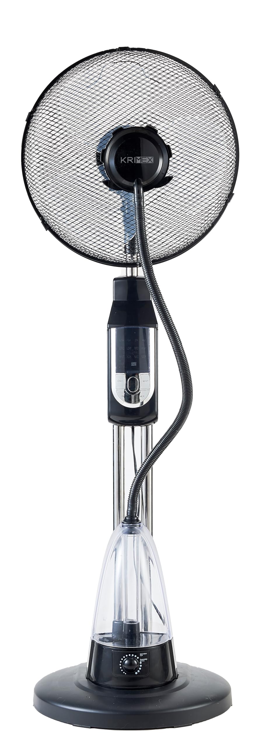 Ventilatore con Acqua Nebulizzatore Silenzioso 70 Watt con Telecomando 2 Litri Serbatoio 3 Velocità Oscillante Potente Economico