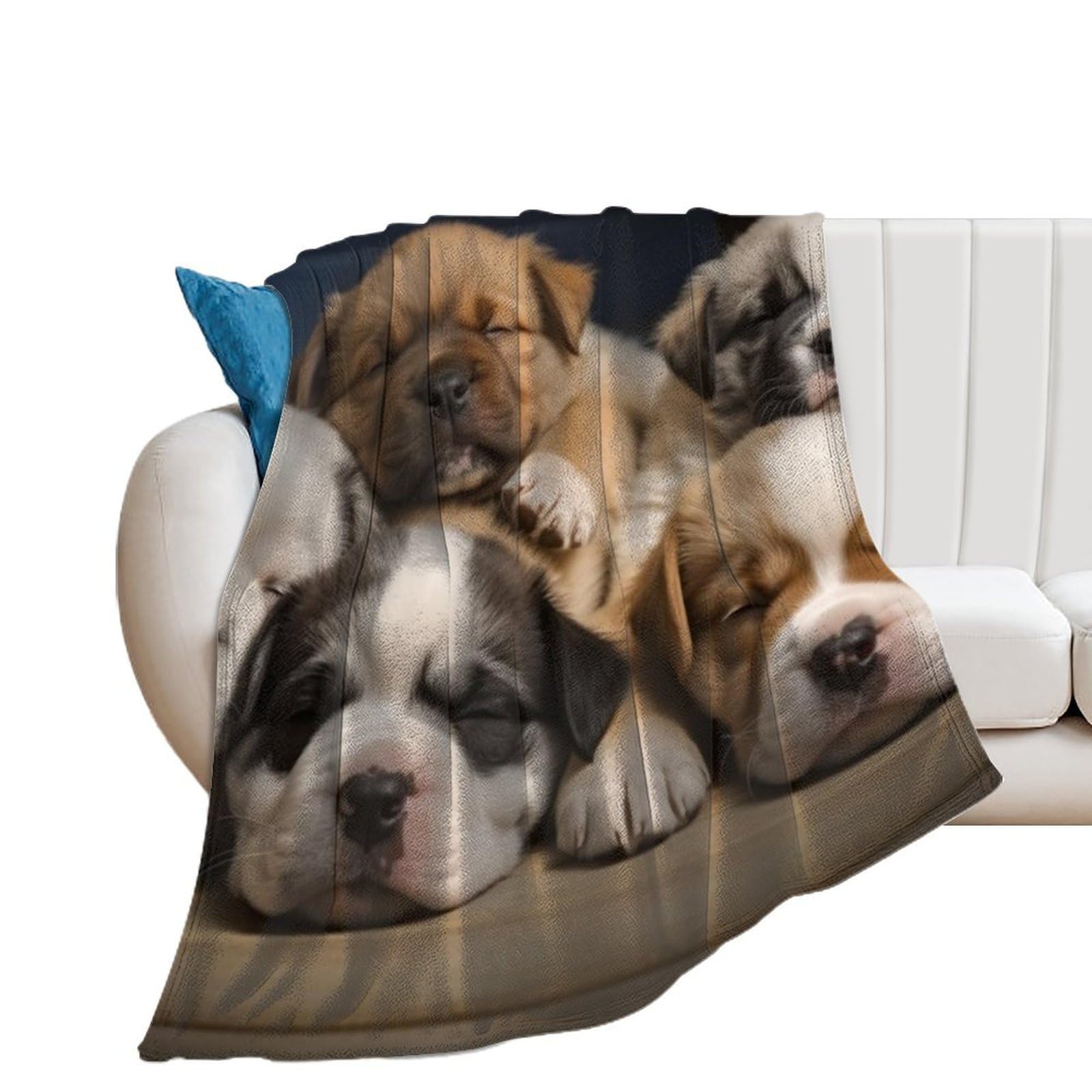 Couverture en flanelle chaude grand format 152x203 cm pour lit et canapé