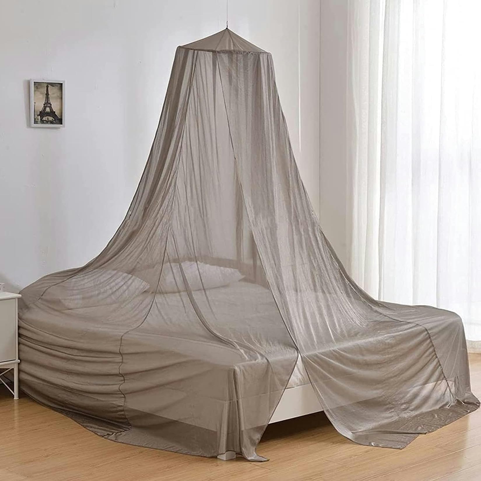 Couvre-Lit De Protection EMF, Fibre d'argent Bloquant Les Radiations/EMF/Wifi/5G Autres Moustiquaires en Gaze Atténuant Les Radiofréquences/Moustiquaires Anti-Radiations.,60X250X1200CM
