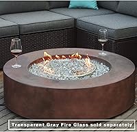 Vista 2 de COSIEST Mesa de centro para fogata de propano al aire libre con calentador de patio de base redonda de 40.5 pulgadas, quemador de acero inoxidable