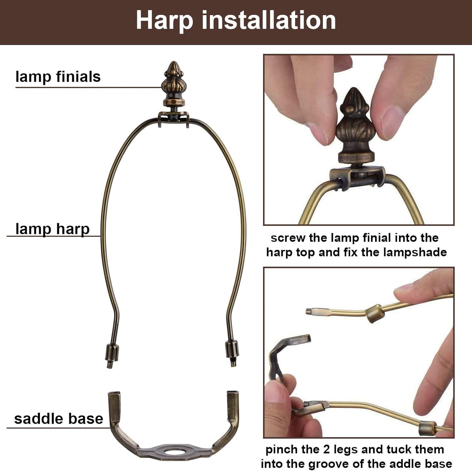 WEAVERBIRD Retro Bronze Table Lamp Kit, DIY Lamp Design with Zinc Alloy Material, Lamp Repair/Replace Accessories