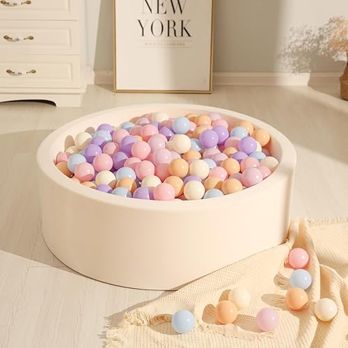 Miniatura 8 de TRENDPLAY Pelotas 100 bolas más grandes para niños pequeños, sin BPA, sin ftalatos, no tóxicas, a prueba de aplastamiento, bolas de plástico suave