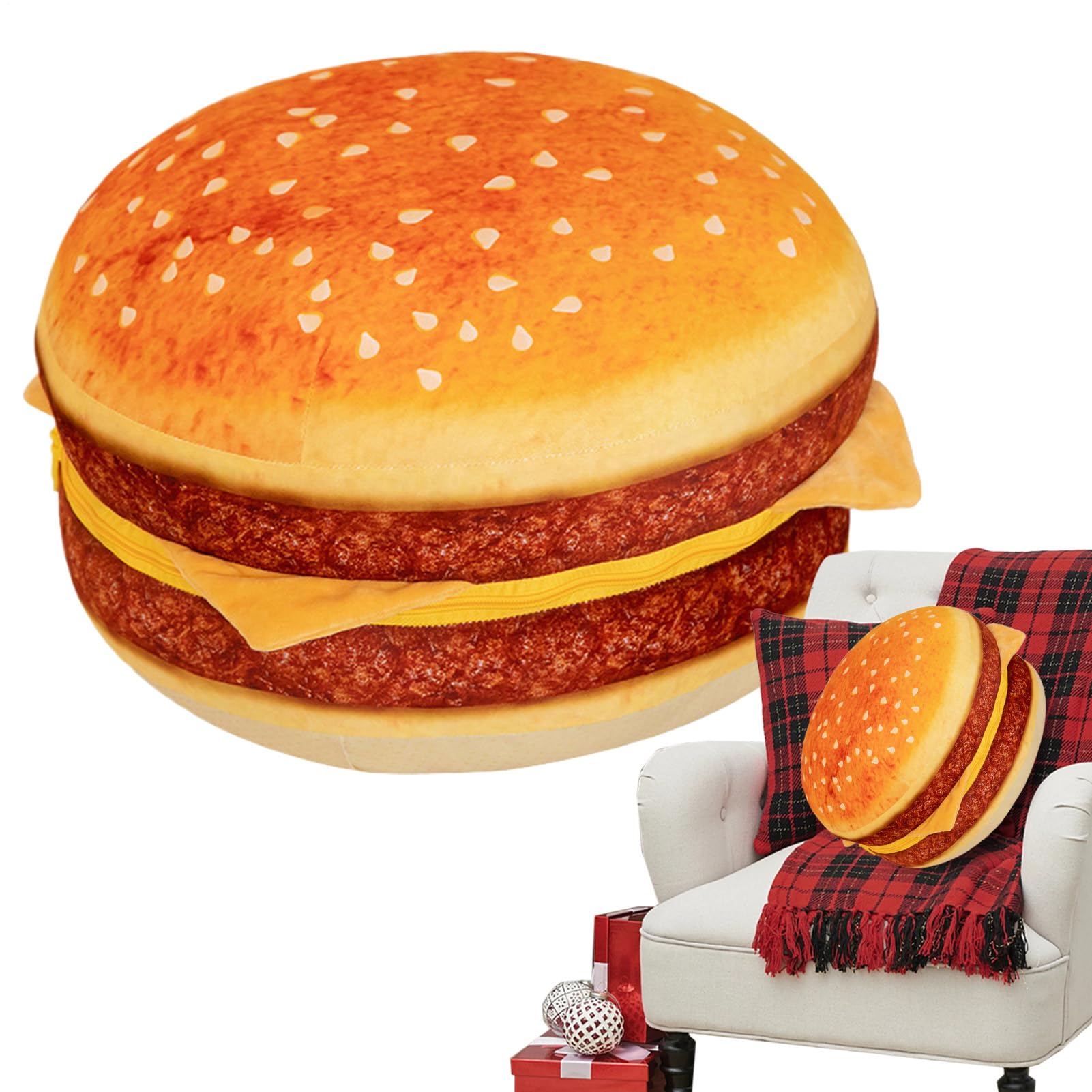 Coussin hamburger pour soulager le dos et décorer la chambre
