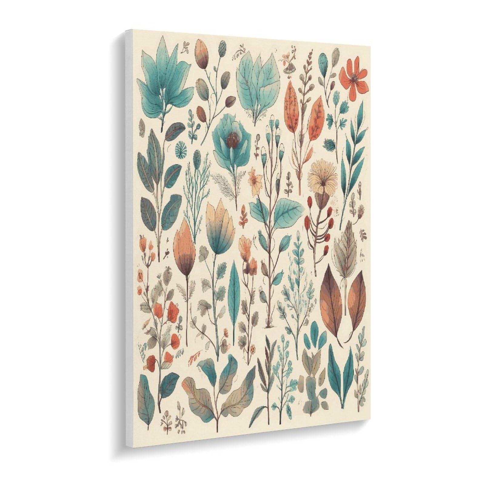 LPAGBCNU Malen nach Zahlen mit Blumen und Blättern, Set für Erwachsene, Anfänger, Erwachsene, Malen nach Zahlen, Kits auf Leinwand, DIY-Acryl-Ölfarben, Malerei mit Pinseln für Geschenk, Heimdekoration