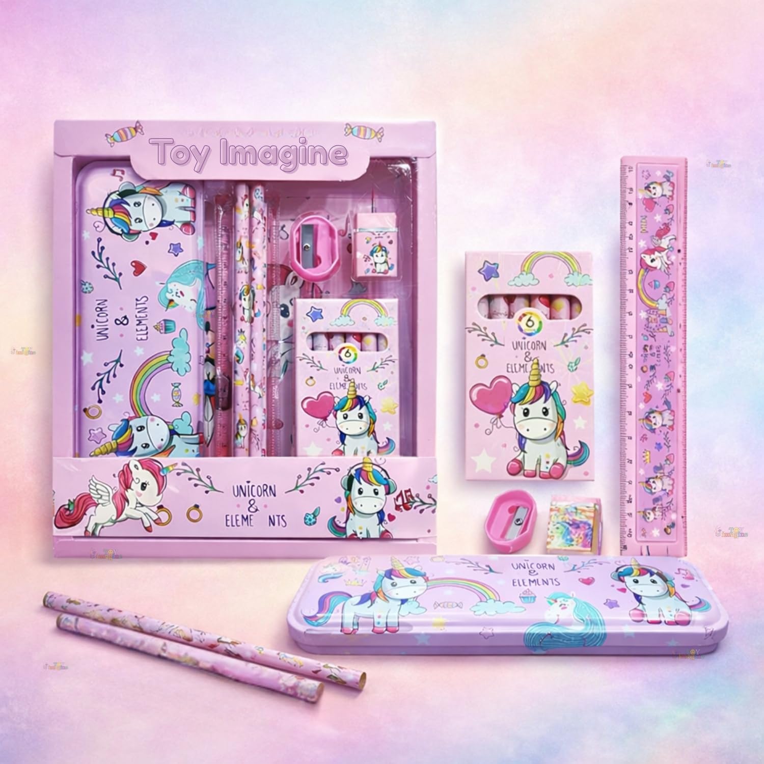 Toy Imagine Unicorn-Themed Stationery Set for Kids – 12 Pcs School Kit with Pencil Case, Pencils, Eraser, Ruler, Sharpener... - Review, Price and Buying Guide