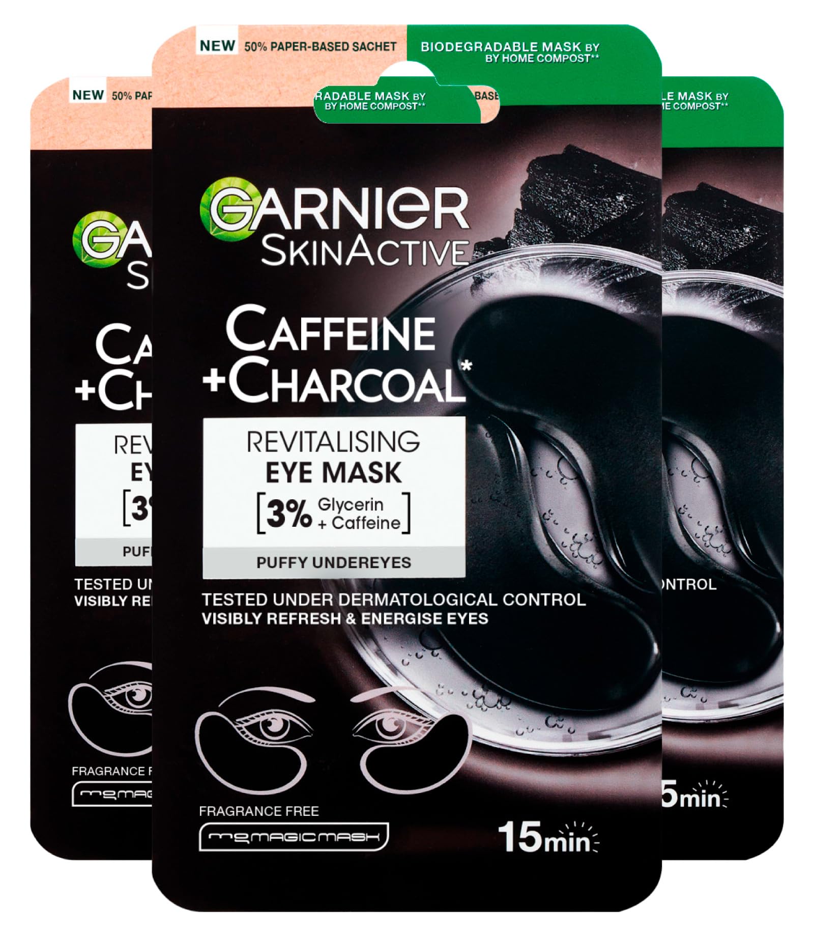 3x Garnier SkinActive Hydra Bomb Mascarilla Facial en Tela Hidratante y Matificante con Té Verde y Ácido Hialurónico — view 32