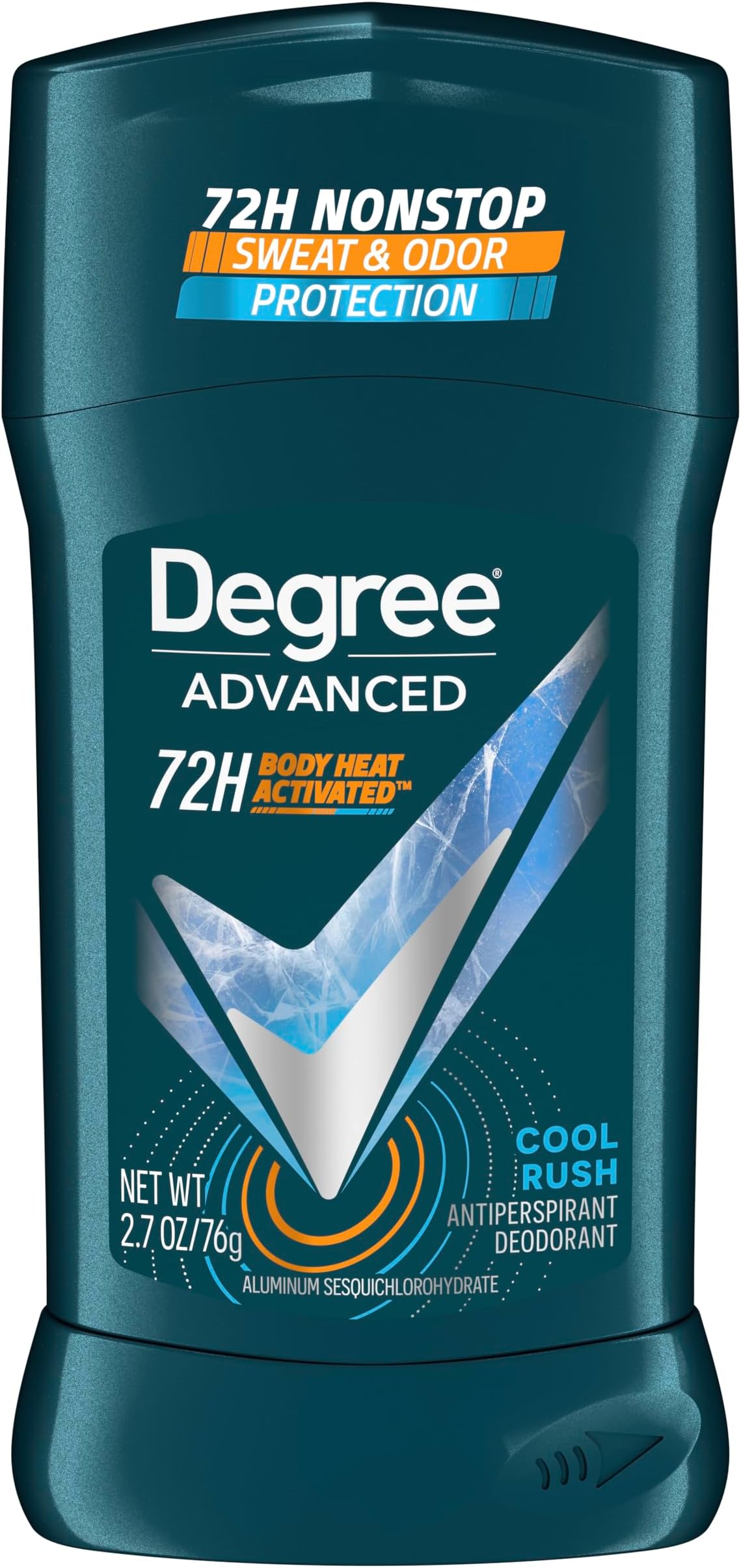 Degree Adrenaline Series Anti-Perspirant and Deodorant Invisible Solid for Men, Cool Rush, 2.7 Ounce (Pack of 12)
