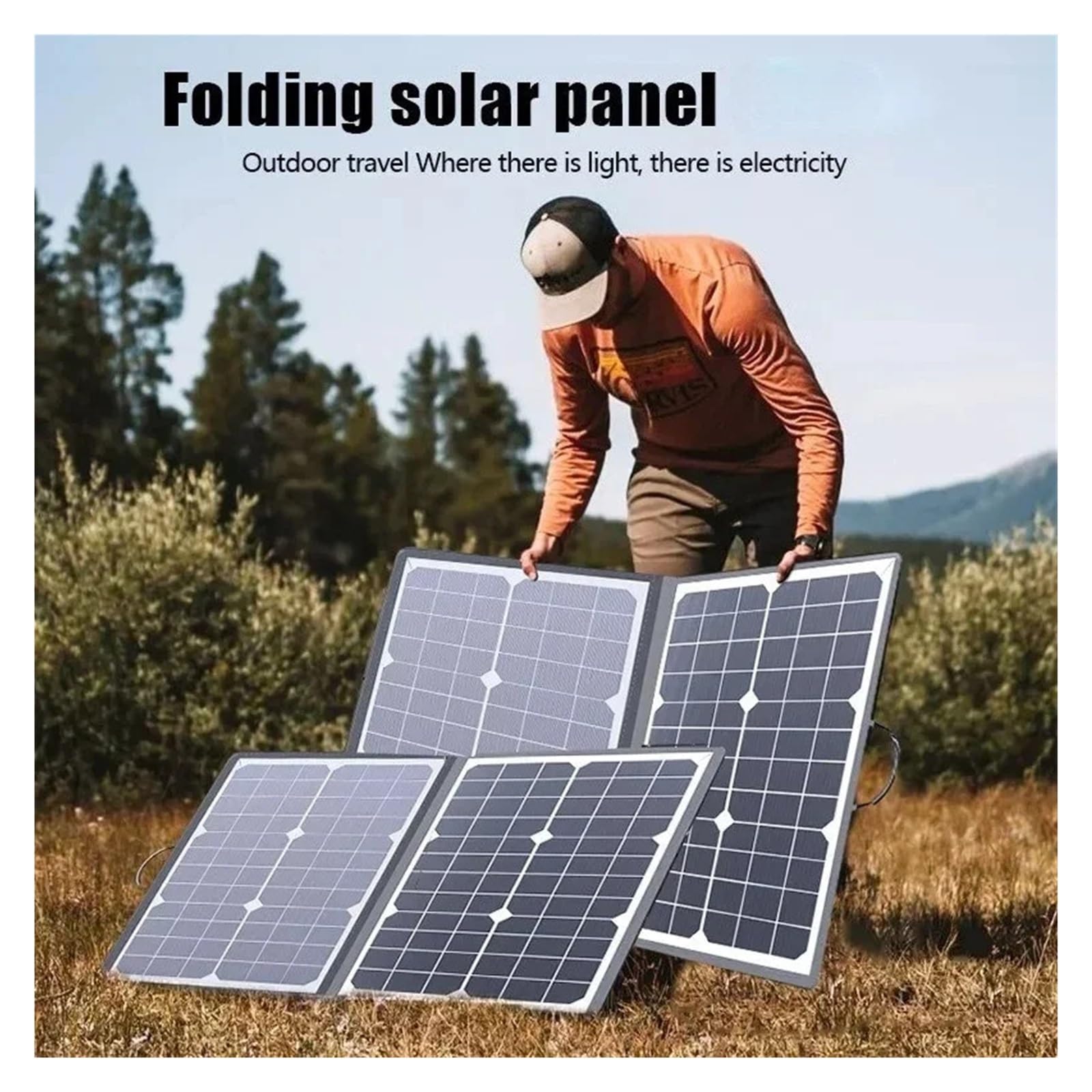 Kit de panneau solaire pliable 800W, centrale solaire portable complète