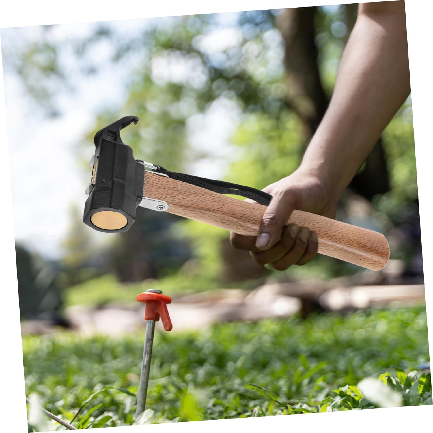 Outdoor Camping Hammer Mallet for Tent Stakes Lightweight Design Efficient Nail Puller for Hiking and Camping Secure Installation of Tent Pegs