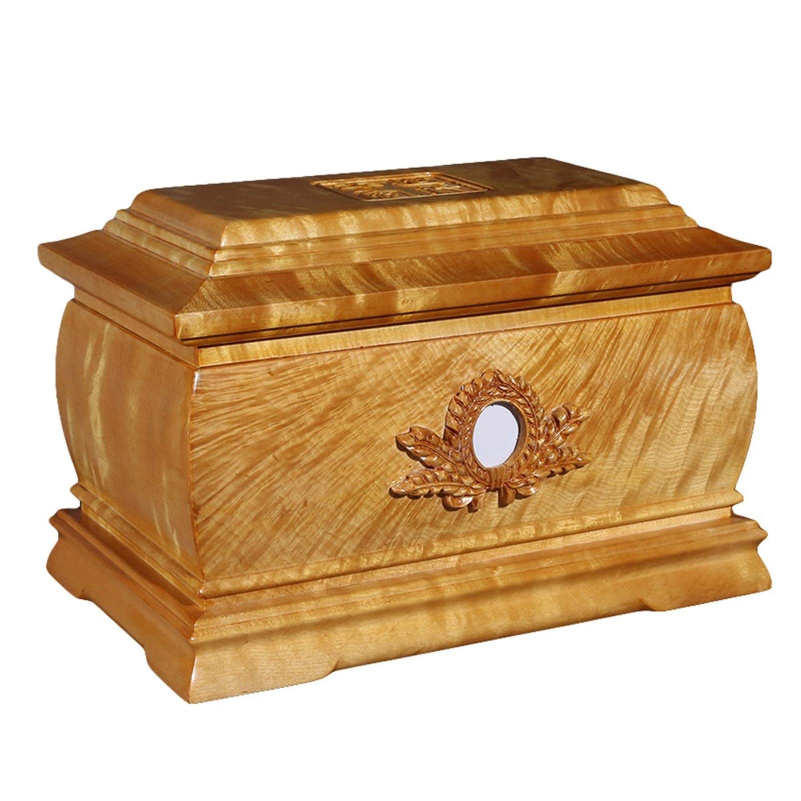 YTBHSHXZ urn， Ashes Urns for Human, Gold Wire Nanmu Cremation for Forever Memory Box Memorial