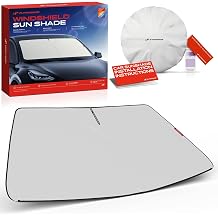 A-Premium Windshield Sunshade, Foldable Car Sun Shade with Storage Bag