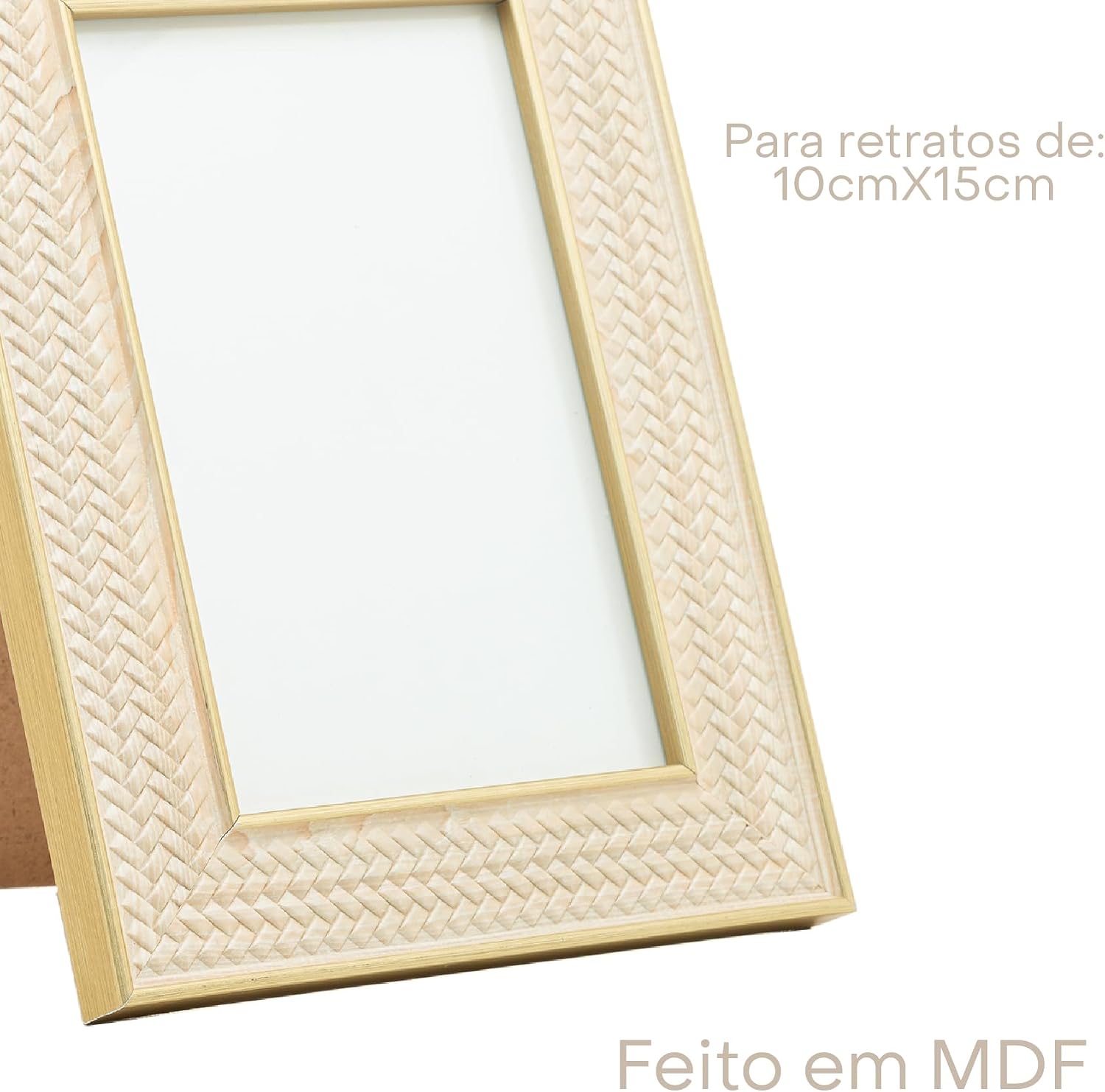 LYOR - Porta-Retrato de MDF Texturizado 10cm x 15cm