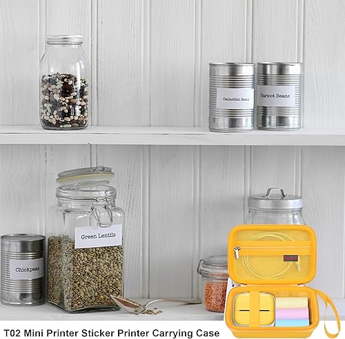 Miniatura 7 de Elonbo Estuche de transporte para mini impresora T02, para Ponek T02 portátil Bluetooth térmica etiquetadora bolsa de viaje, pequeño mini teléfono